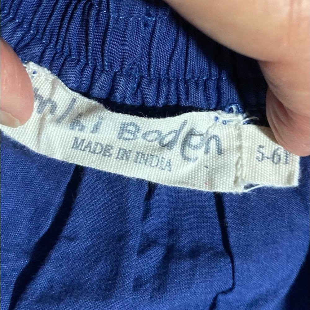 Mini Boden Blue Rainbow Sequined Gathered Skirt Elastic Waist Drawcord Size 5-6 - Picture 6 of 11